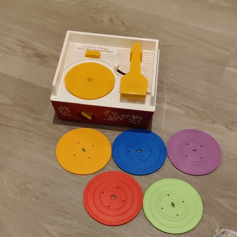Retro Inspired 1970s Fisher-Price Classic Music Box Record Player Y2K Country Li